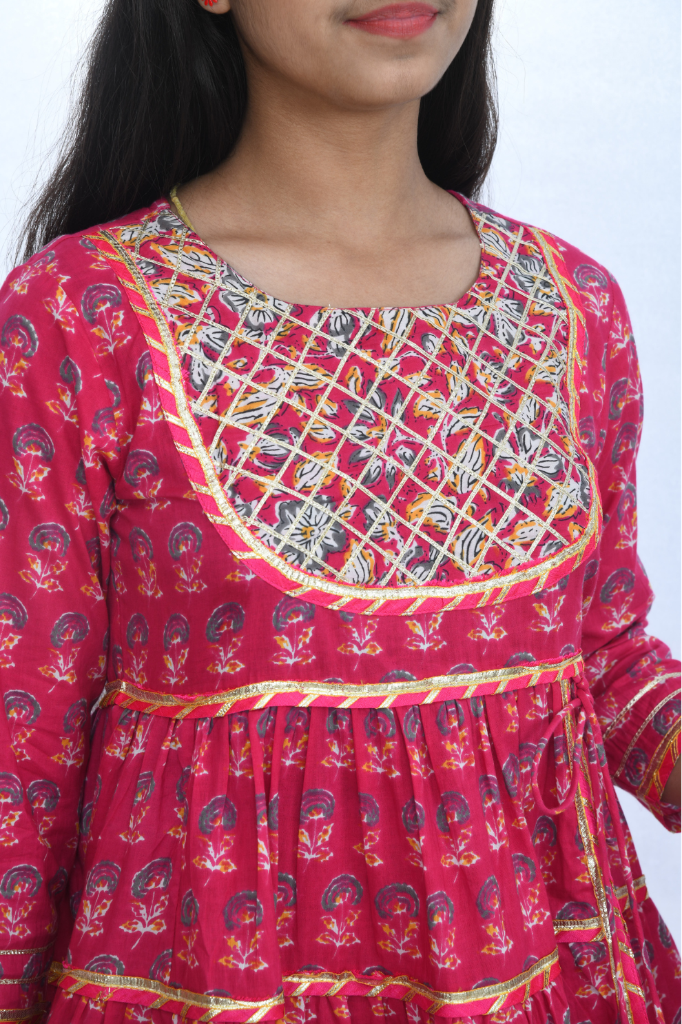 Pink Floral Sharara Set