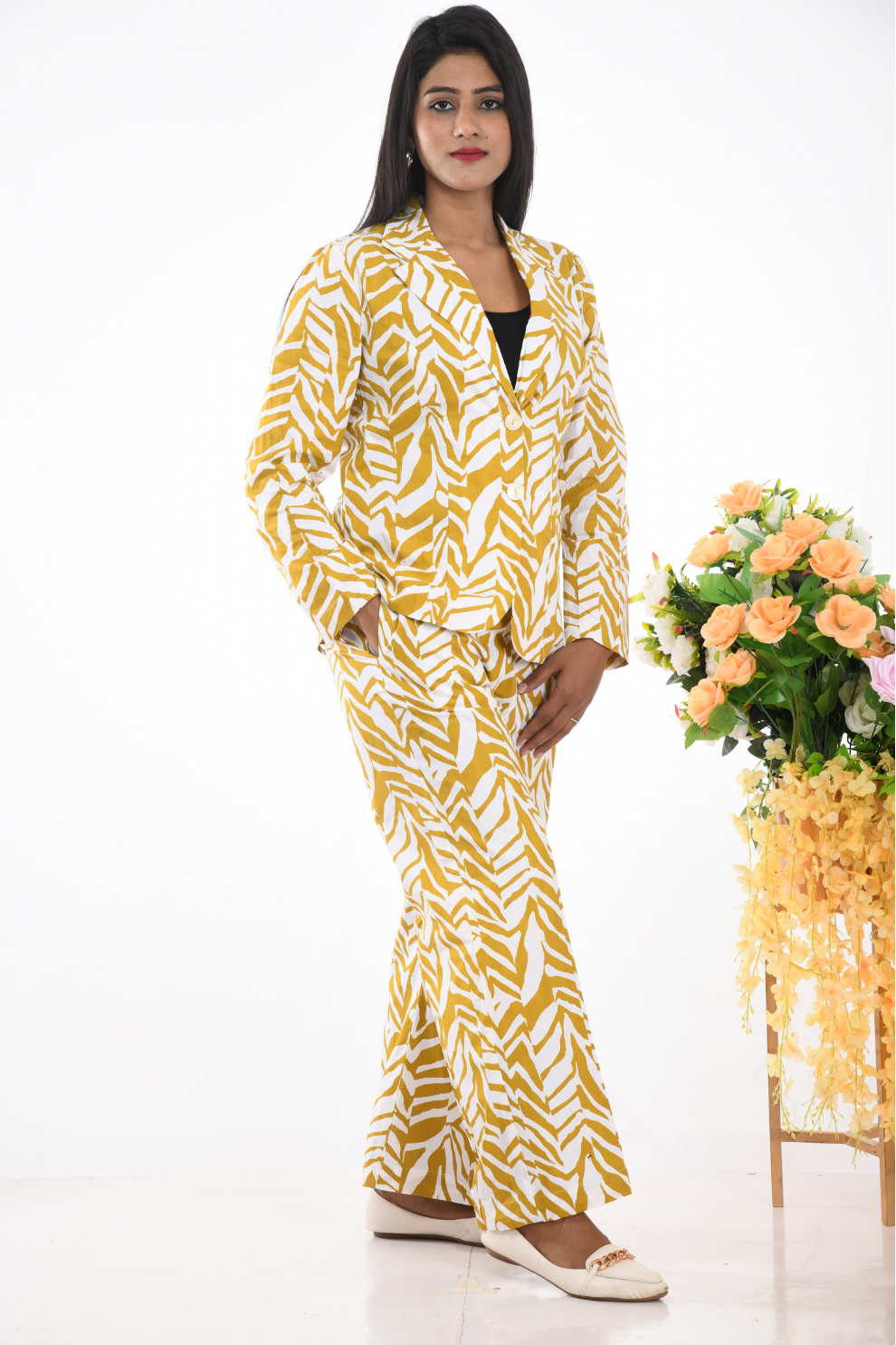 Musturd yellow cotton Co-ord Set