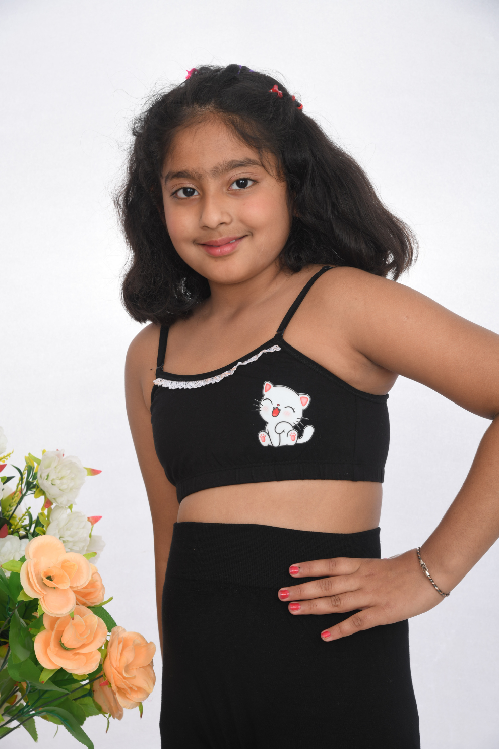 Playful Soft Cotton Strap Bra for Growing Girls