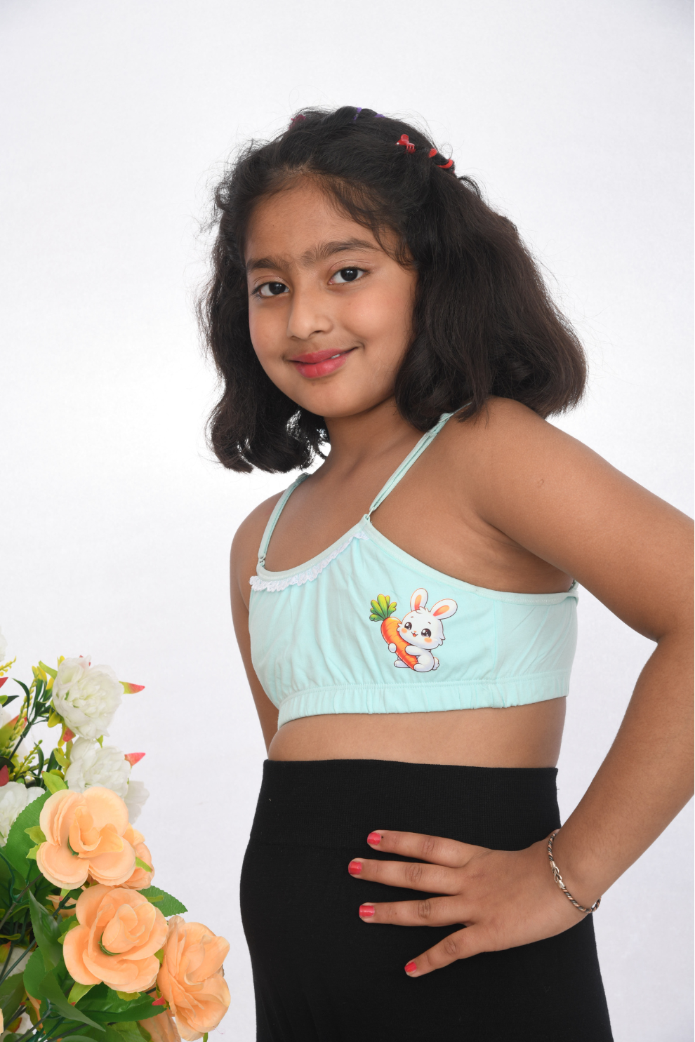 Playful Soft Cotton Strap Bra for Growing Girls