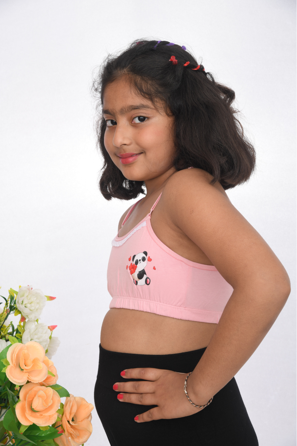 Playful Soft Cotton Strap Bra for Growing Girls