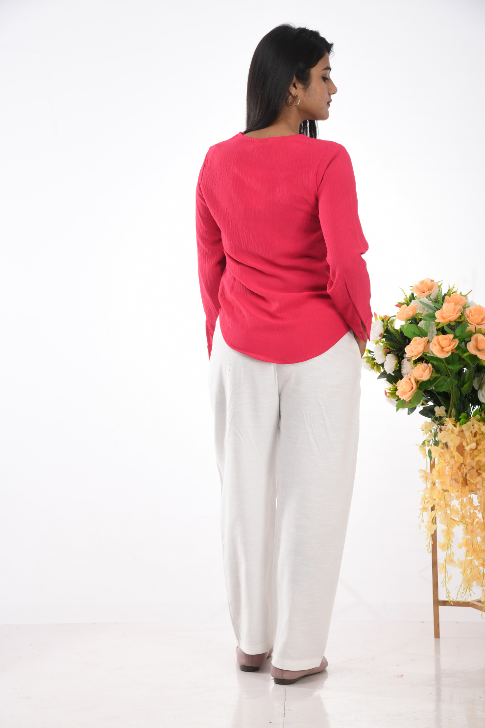 Hot Pink Imported Fabric shirt